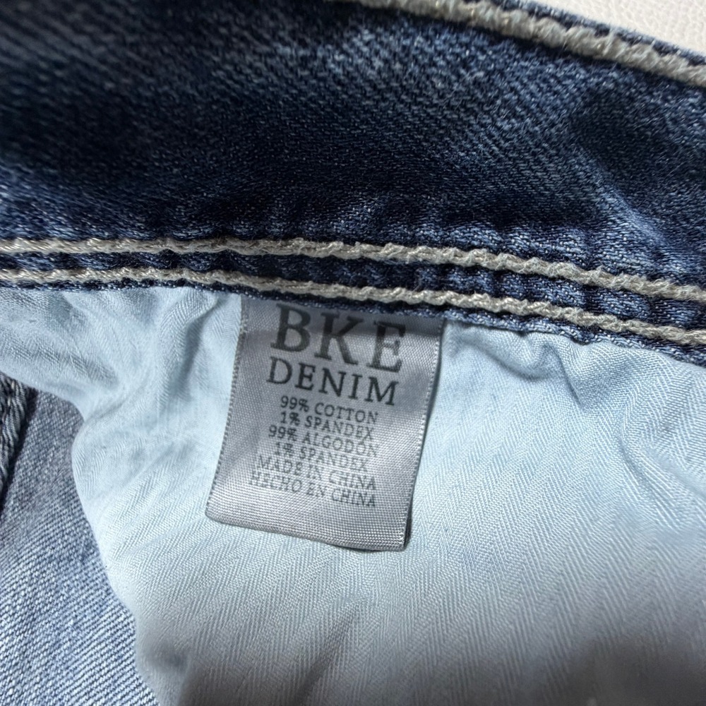BKE Jake Mens Straight Leg Jeans Blue Medium Wash Stretch Denim 38S 38x28 - Picture 3 of 13